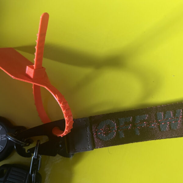 Off-White flexible zip tie replica 3D Printed